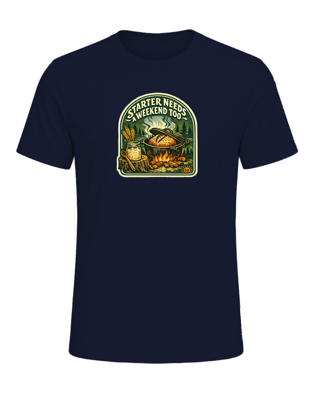 Starter Needs A Weekend Too Tee — Navy