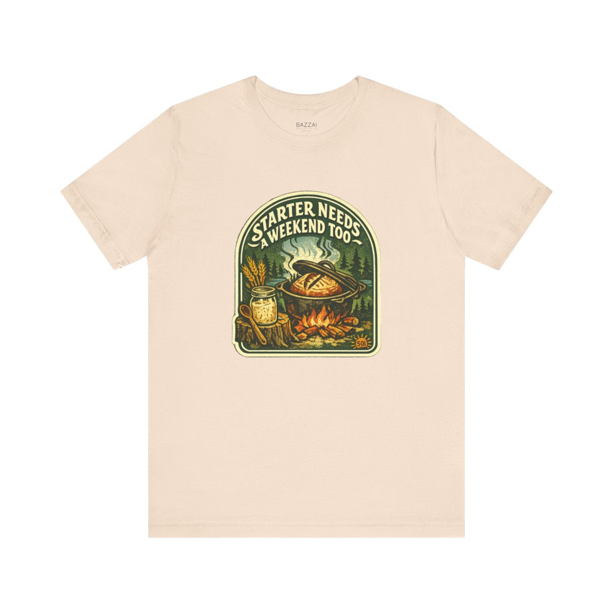 Sourdough Baker Gift T-Shirt — Starter Needs a Weekend Too — t-shirt design by Sol