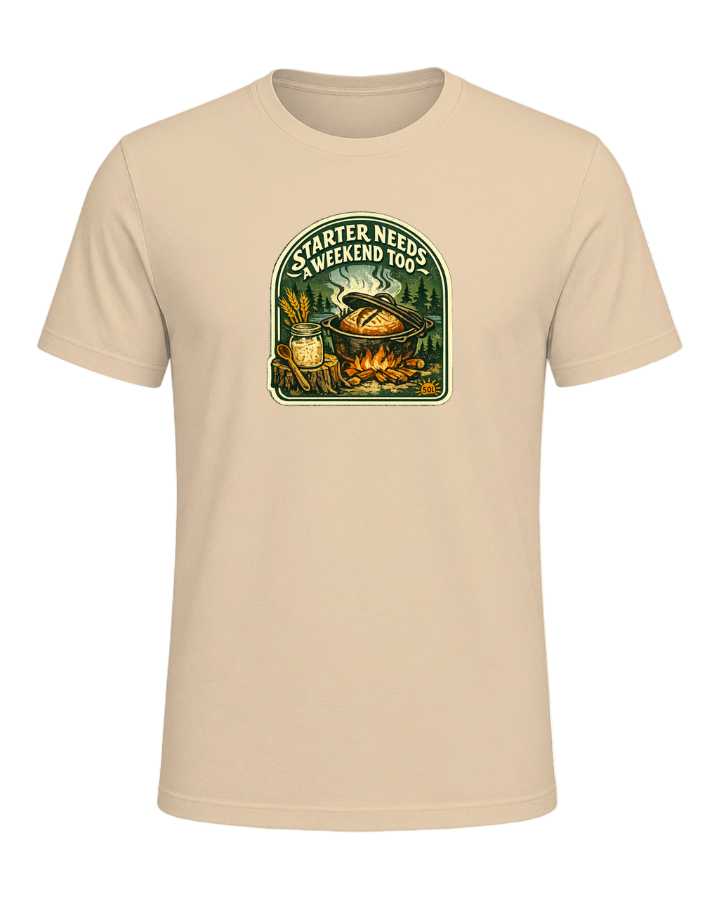 Starter Needs A Weekend Too Tee — Soft Cream