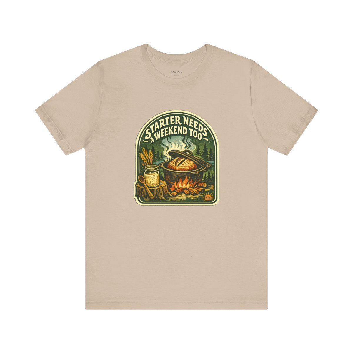 Sourdough Baker Gift T-Shirt — Starter Needs a Weekend Too — t-shirt design by Sol