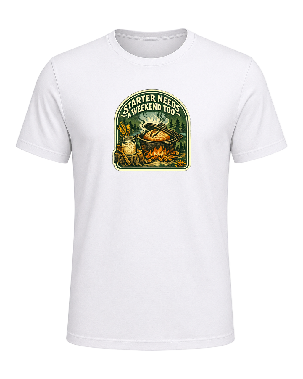 Starter Needs A Weekend Too Tee — White