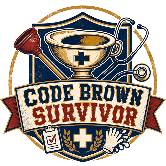 CODE BROWN SURVIVOR (Retro Badge)