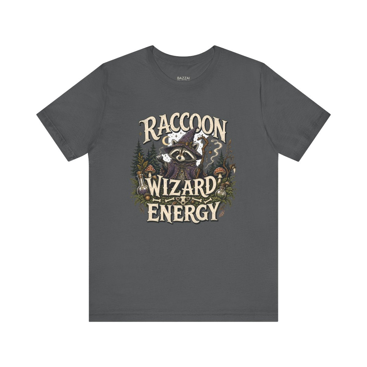 Funny Raccoon T-Shirt — Raccoon Wizard Energy — t-shirt design