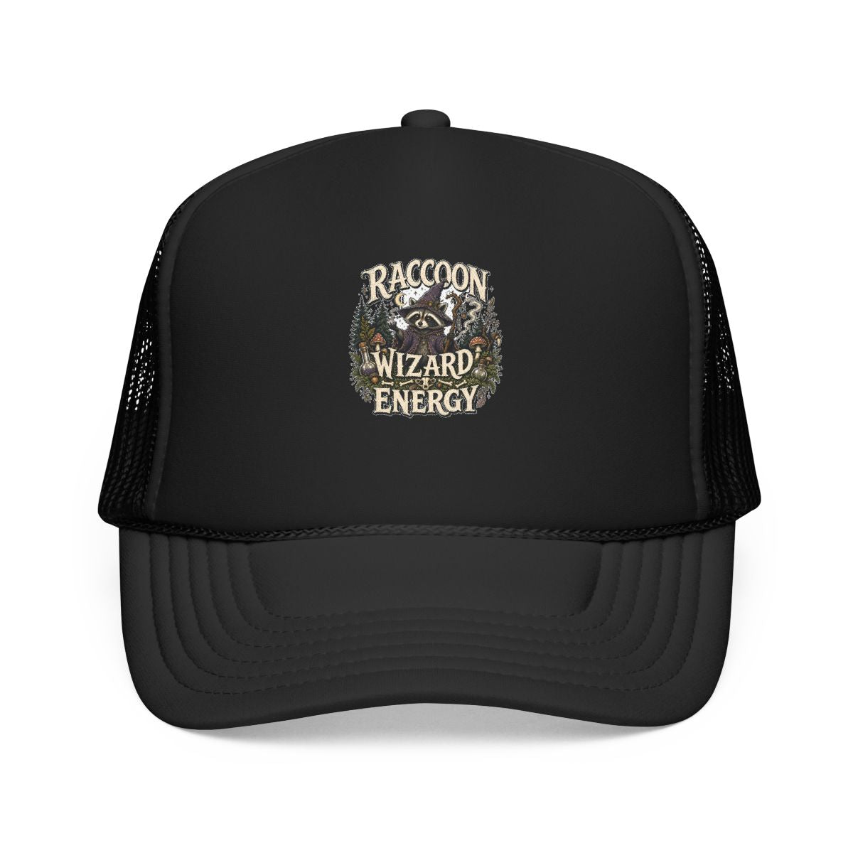 Funny Raccoon Hat — Raccoon Wizard Energy — hat design