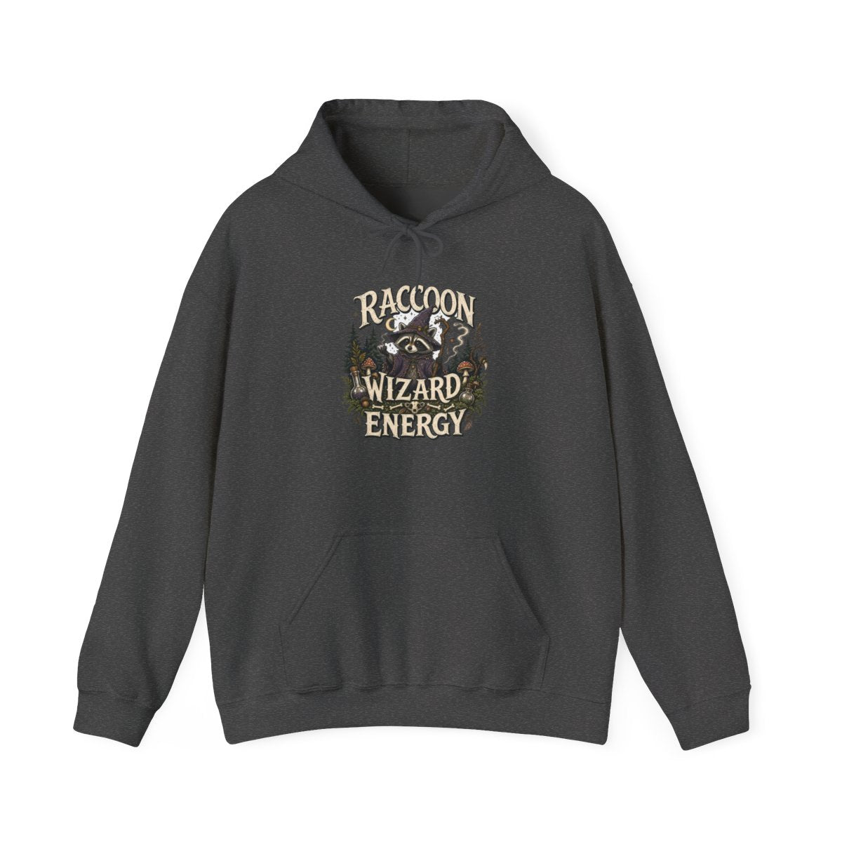 Funny Raccoon Hoodie — Raccoon Wizard Energy — hoodie design