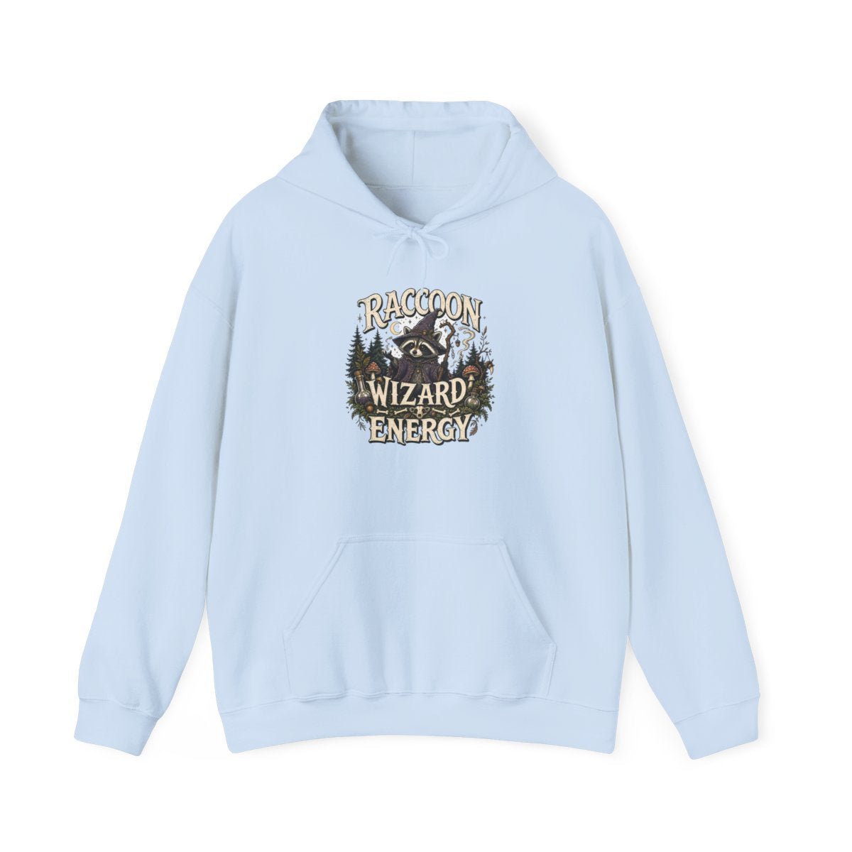 Funny Raccoon Hoodie — Raccoon Wizard Energy — hoodie design