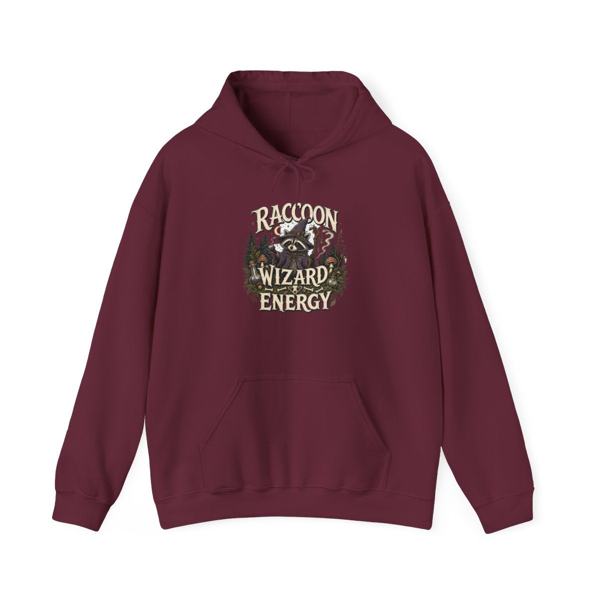 Funny Raccoon Hoodie — Raccoon Wizard Energy — hoodie design