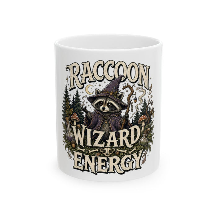 Funny Raccoon Mug — Raccoon Wizard Energy