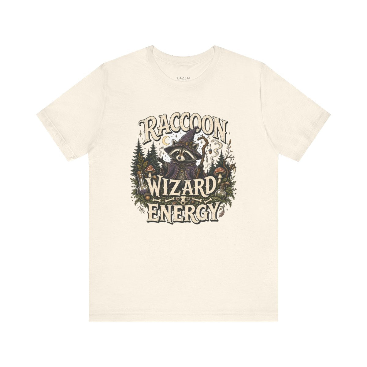 Funny Raccoon T-Shirt — Raccoon Wizard Energy — t-shirt design