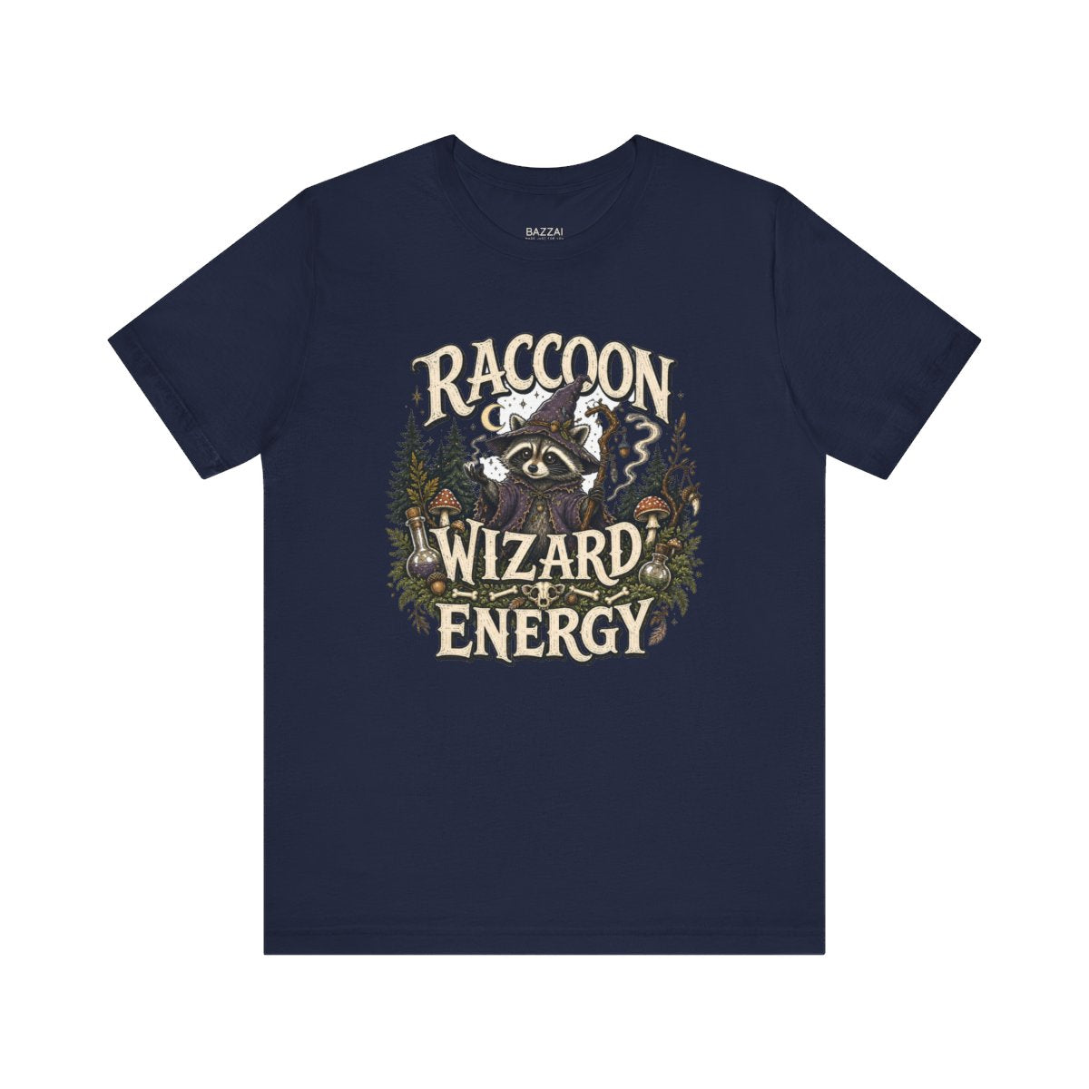 Funny Raccoon T-Shirt — Raccoon Wizard Energy — t-shirt design