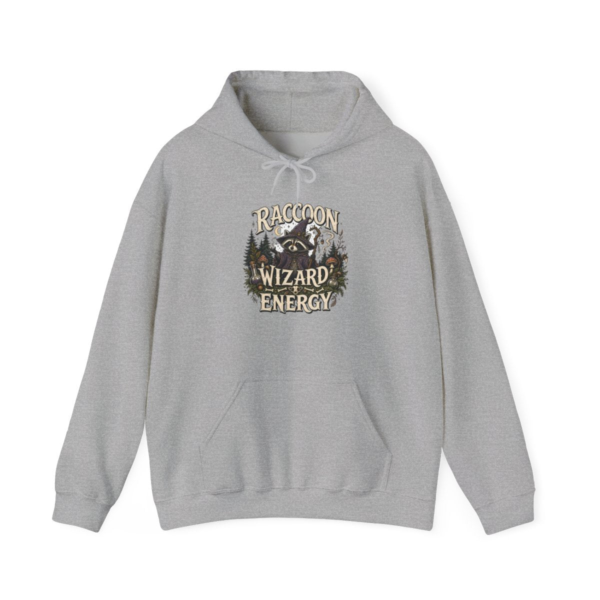 Funny Raccoon Hoodie — Raccoon Wizard Energy — hoodie design
