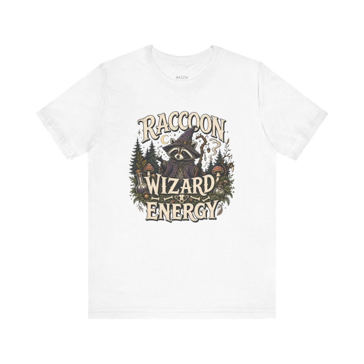 Funny Raccoon T-Shirt — Raccoon Wizard Energy — t-shirt design