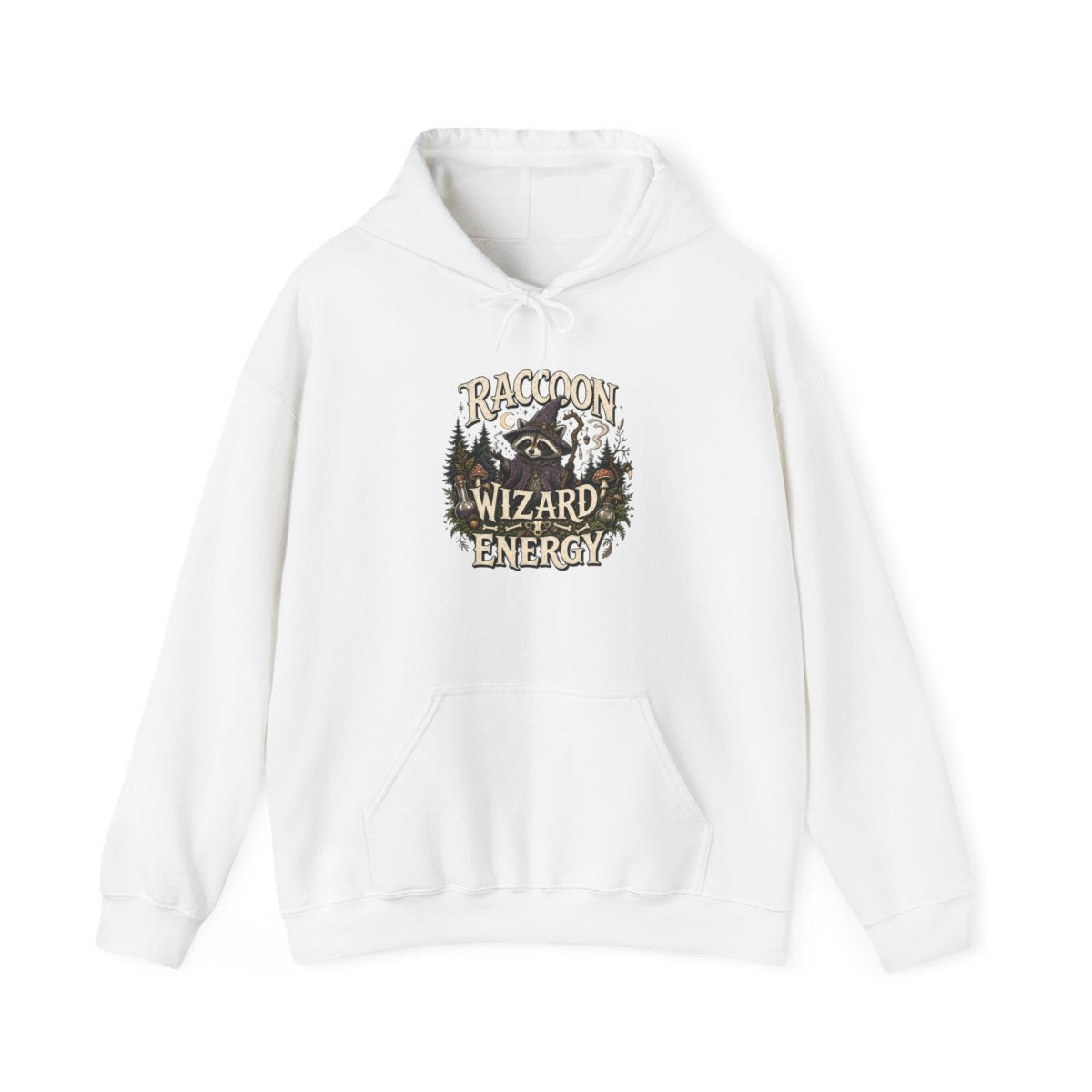 Funny Raccoon Hoodie — Raccoon Wizard Energy — hoodie design