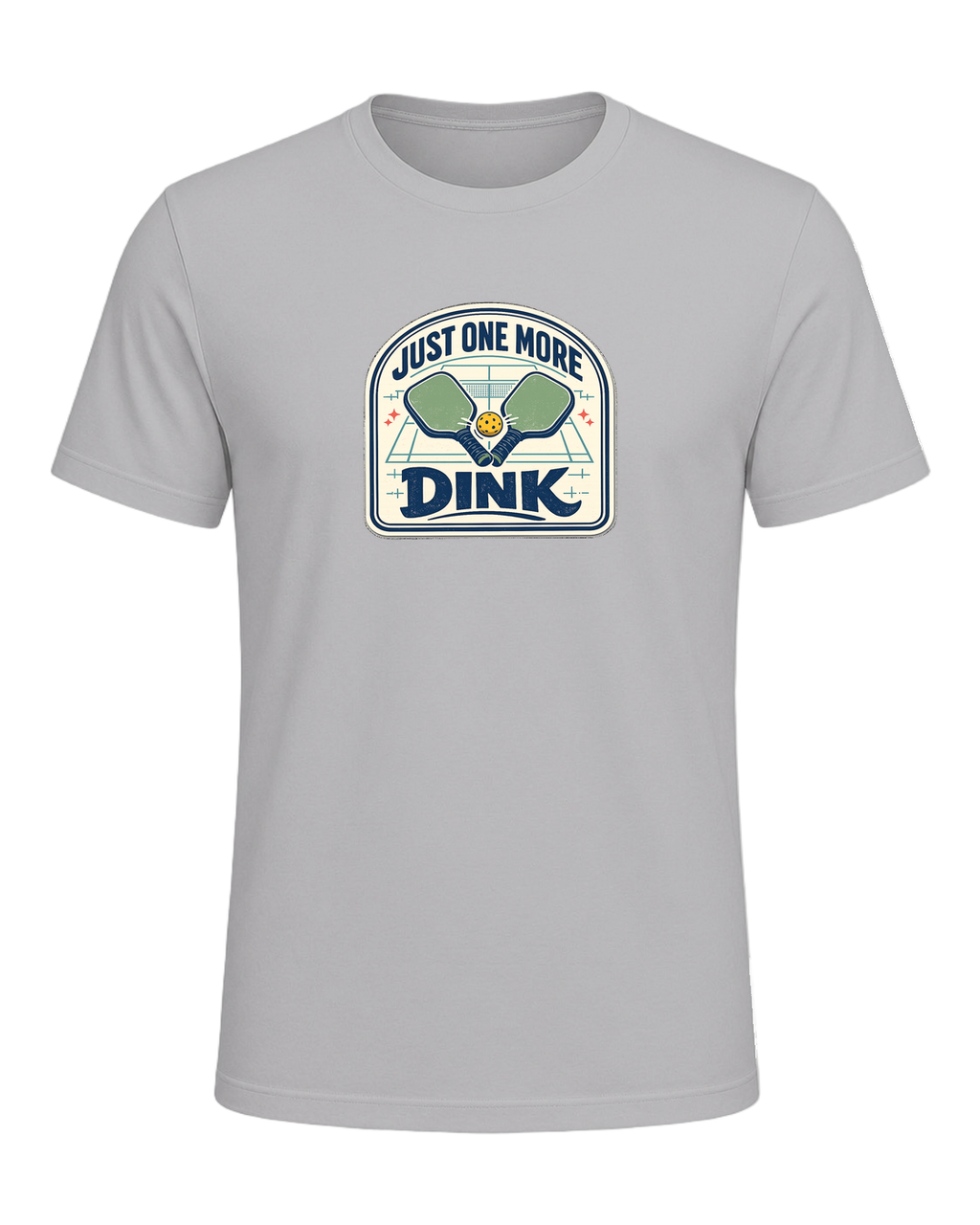 A funny pickleball tee for players who always have time for just one more dink. — Athletic Heather
