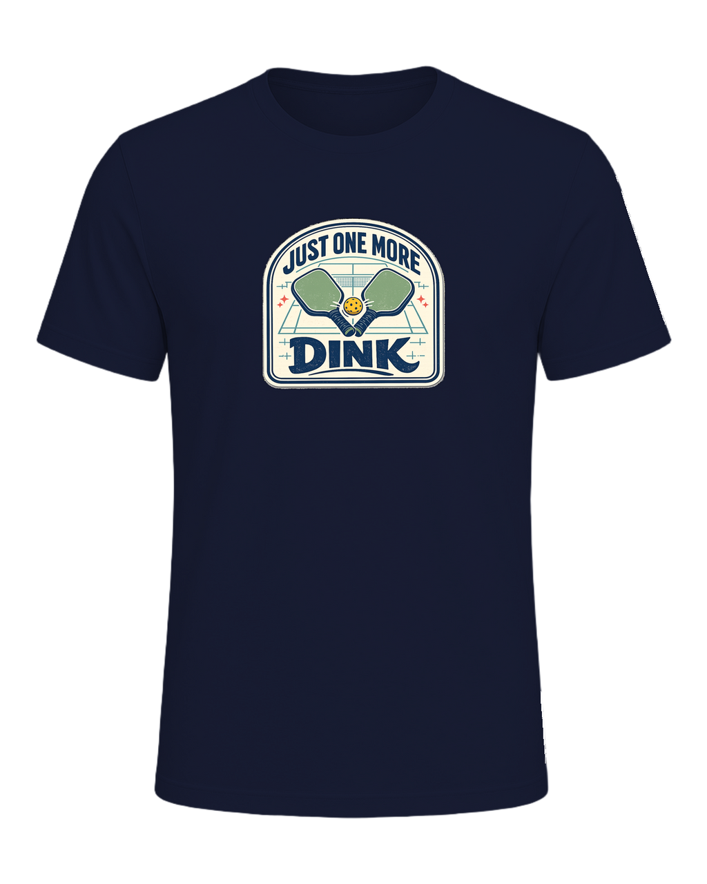 A funny pickleball tee for players who always have time for just one more dink. — Navy
