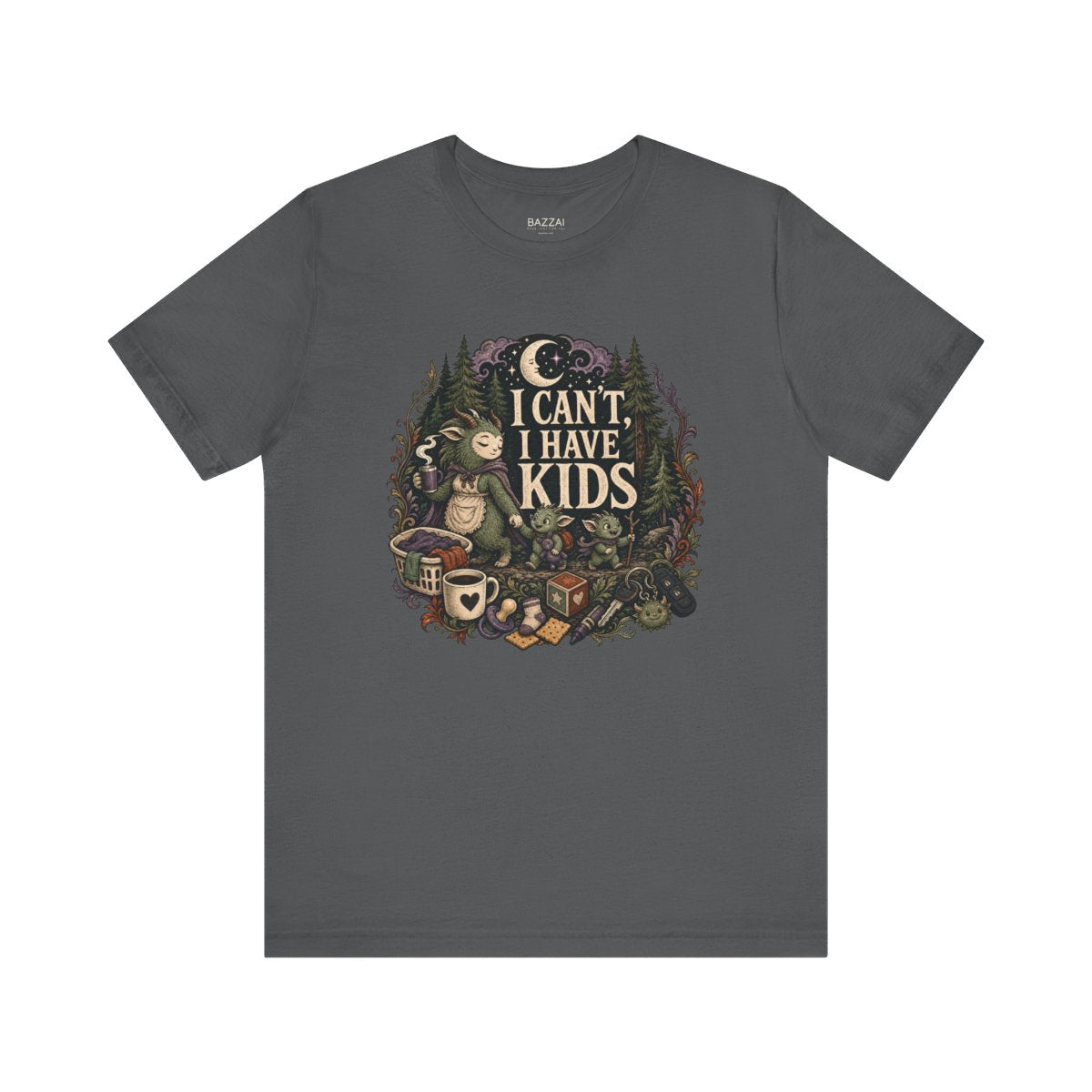 Funny Mom T-Shirt — I Can't, I Have Kids — mom chaos t-shirt design