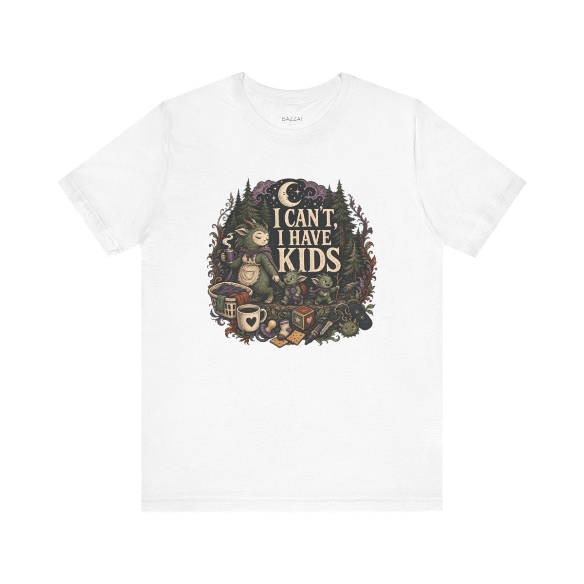 Funny Mom T-Shirt — I Can't, I Have Kids — mom chaos t-shirt design