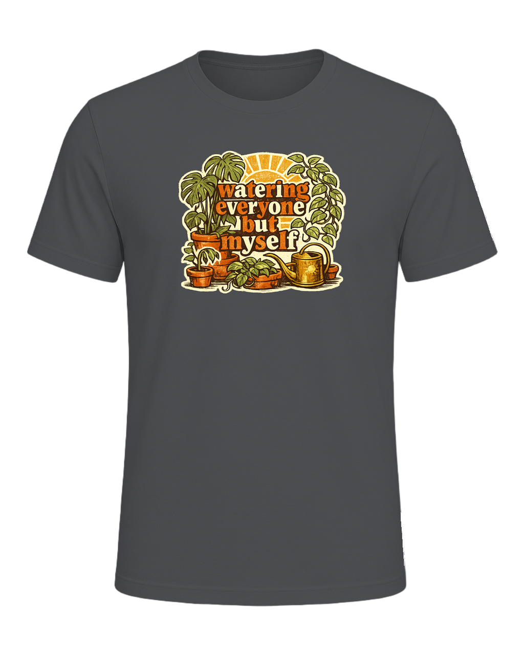 Watering Everyone But Myself Tee — Asphalt