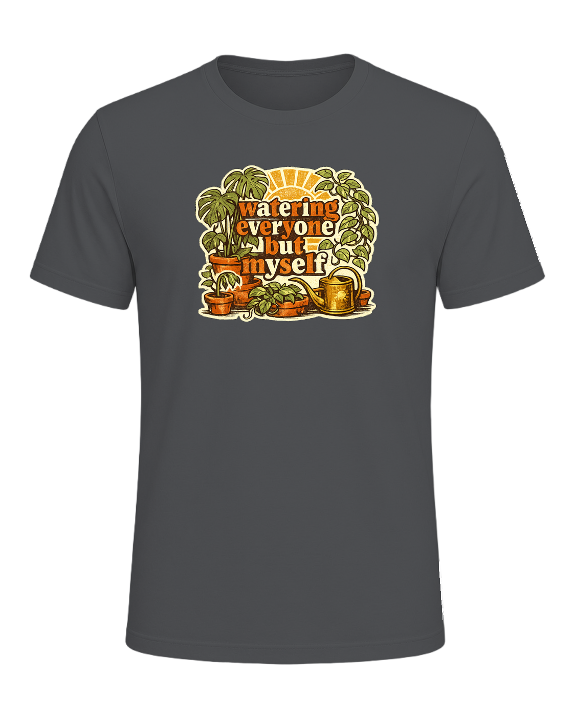 Watering Everyone But Myself Tee — Asphalt