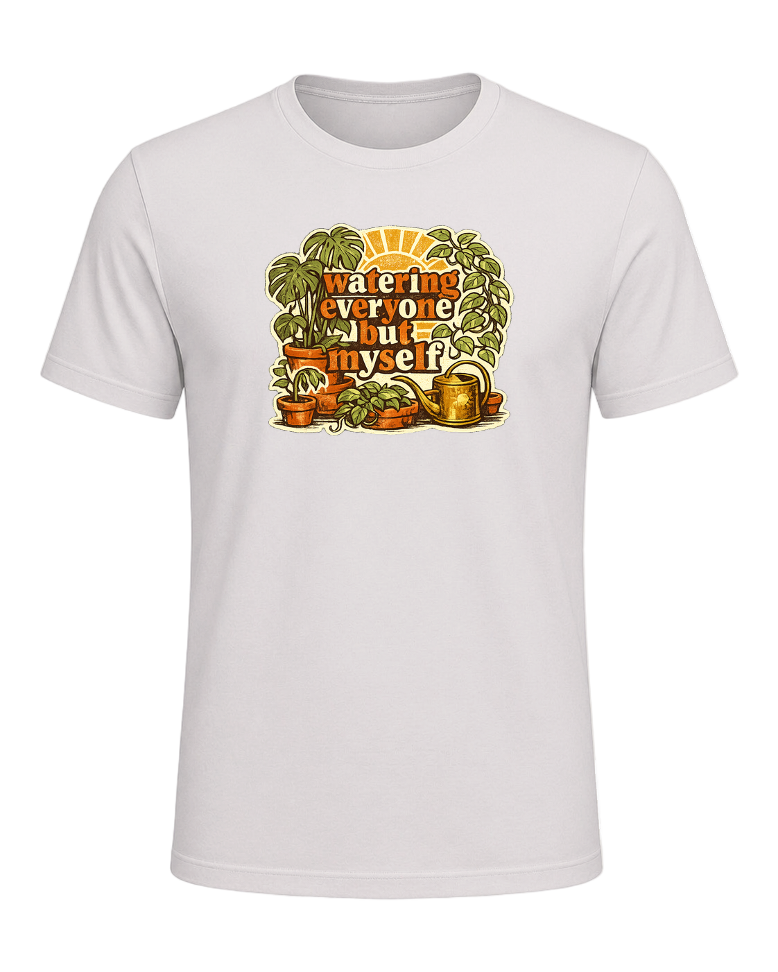 Watering Everyone But Myself Tee — Vintage White