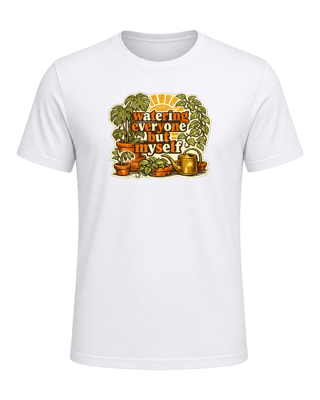 Watering Everyone But Myself Tee — White