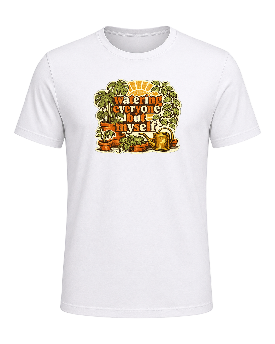 Watering Everyone But Myself Tee — White