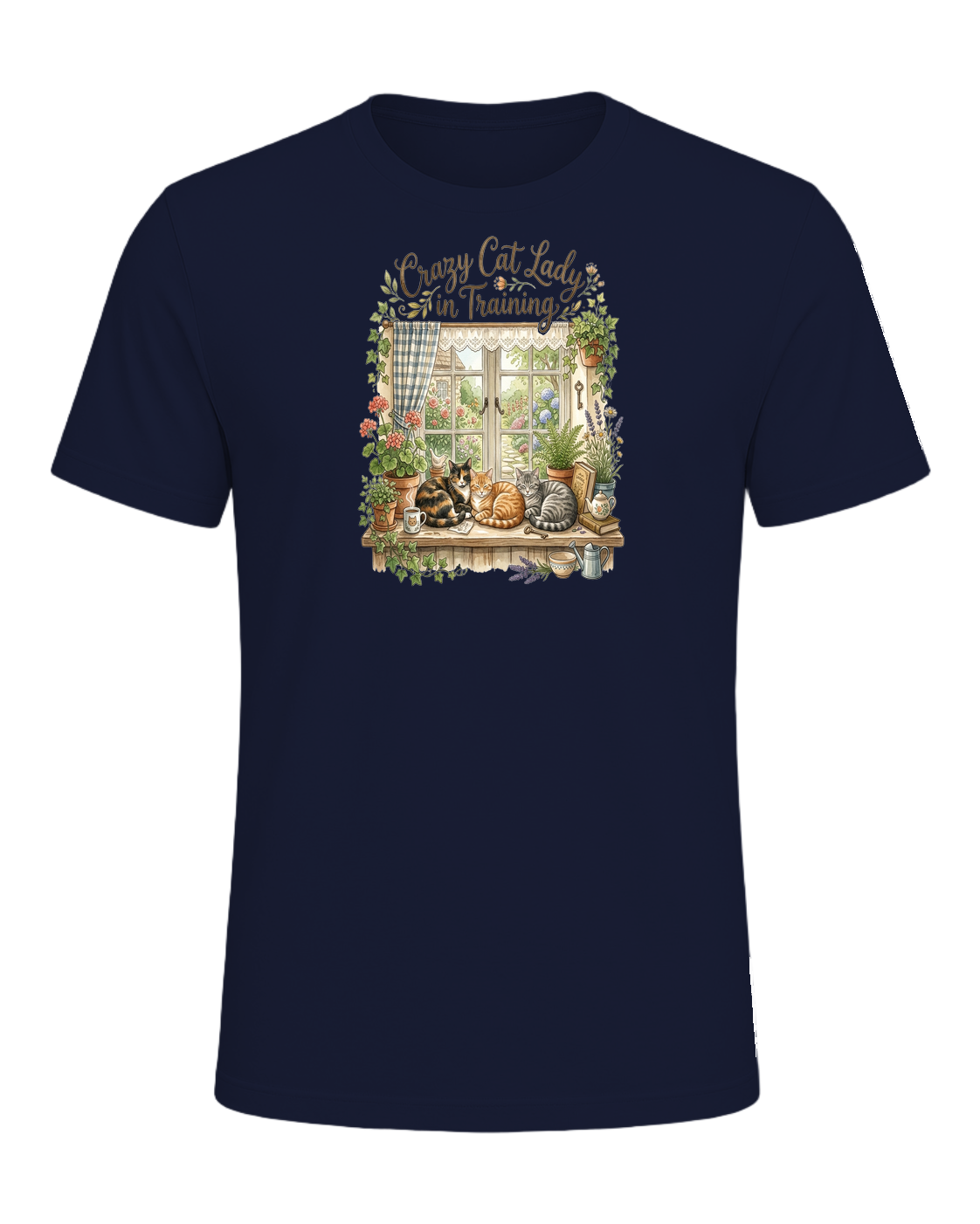 Cat Lady Cottagecore — Navy