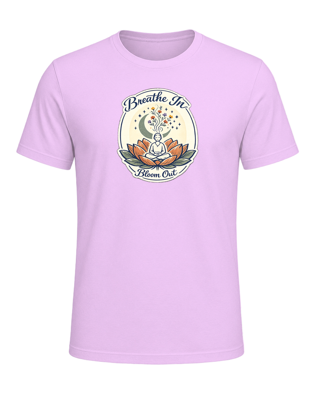 Breathe In, Bloom Out Tee — Heather Prism Lilac
