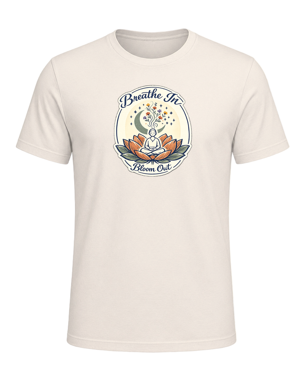 Breathe In, Bloom Out Tee — Natural