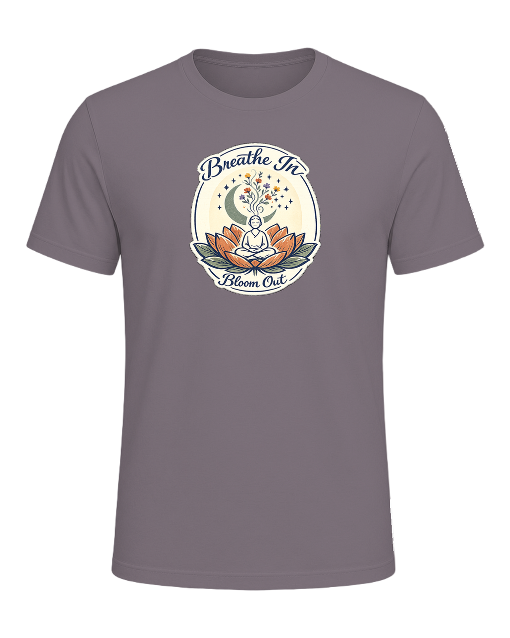 Breathe In, Bloom Out Tee — Storm