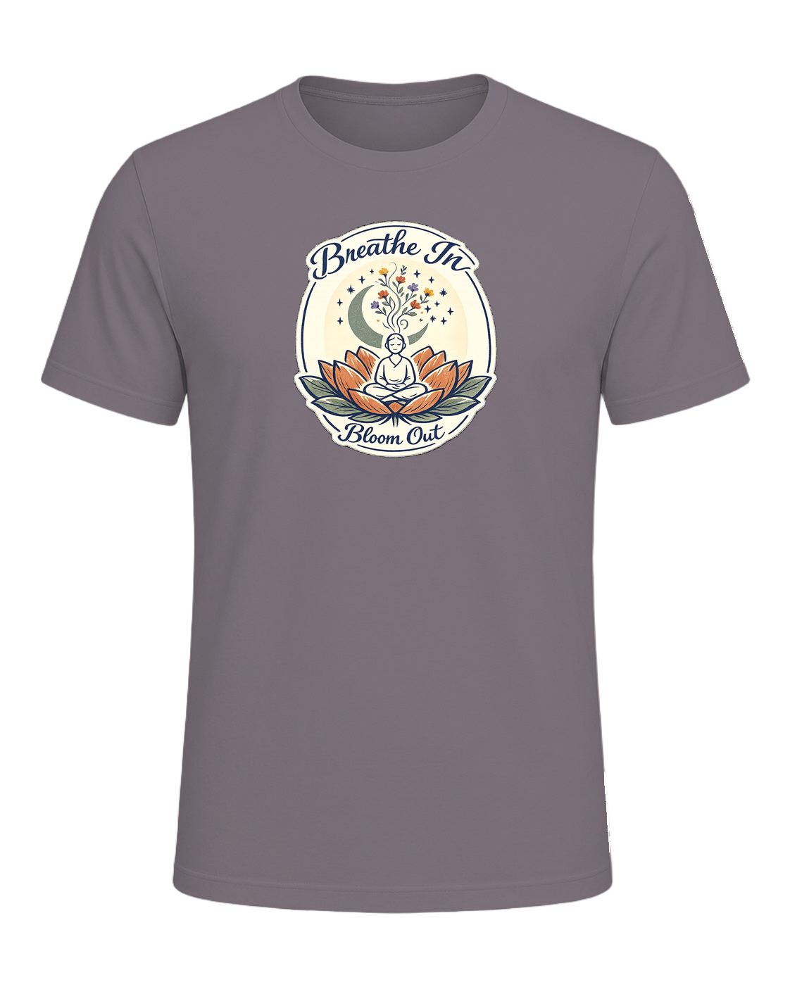 Breathe In, Bloom Out Tee — Storm