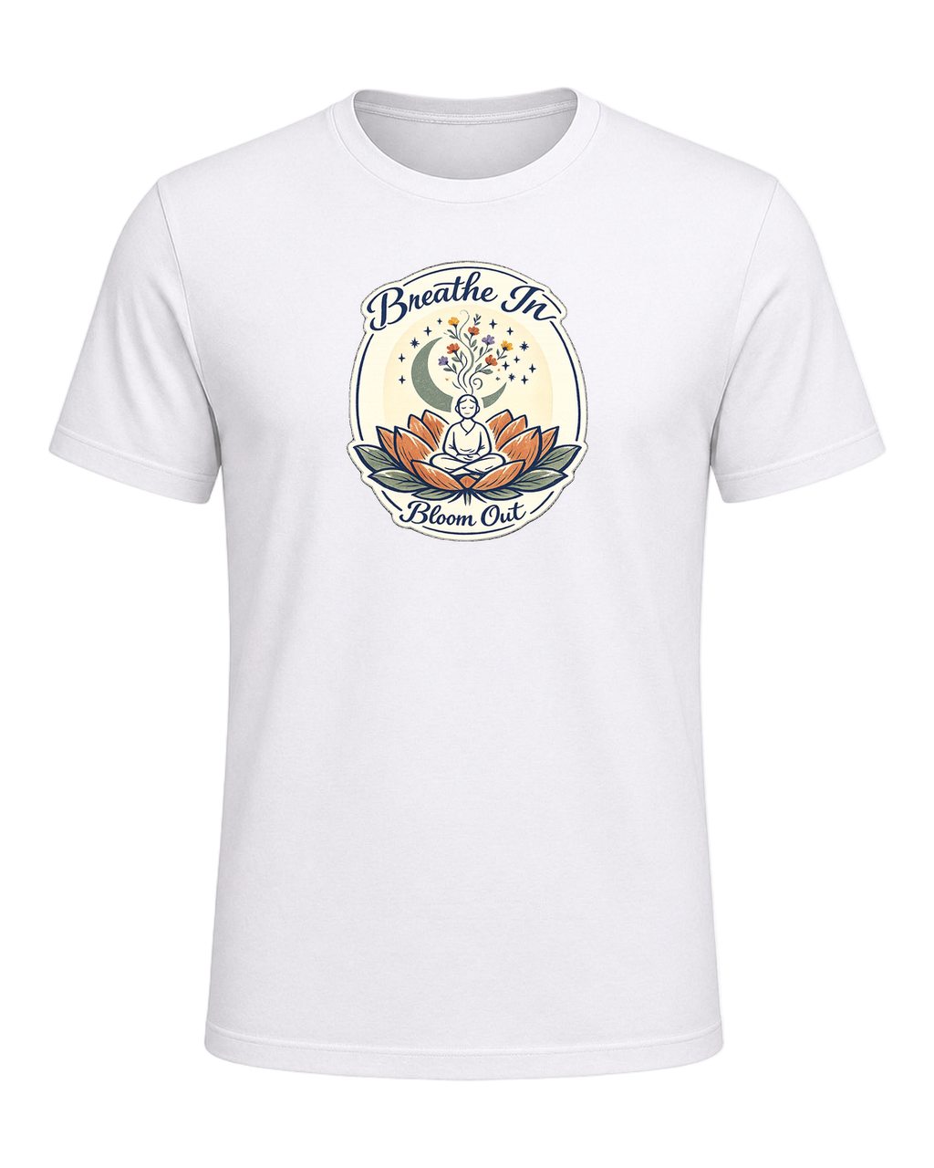 Breathe In, Bloom Out Tee — White