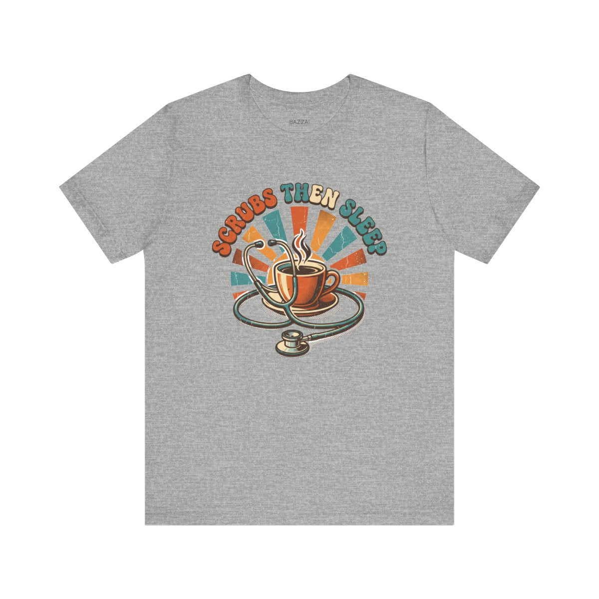 Nurse Gift T-Shirt — Scrubs Then Sleep — t-shirt design