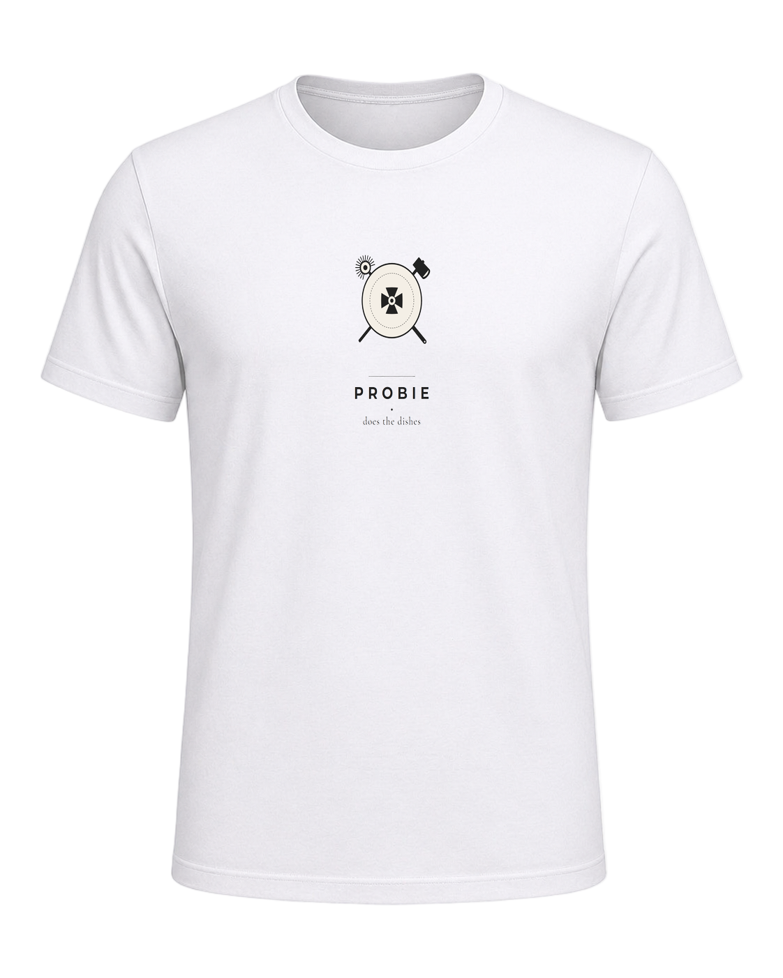 Probie does the dishes — White