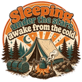 sleeping under the stars, awake from the cold