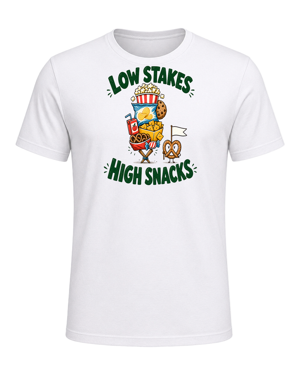 LOW STAKES HIGH SNACKS — White