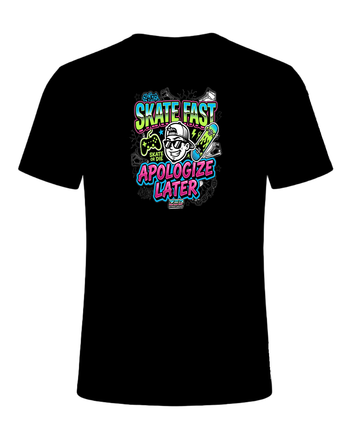 SKATE FAST APOLOGIZE LATER — Black