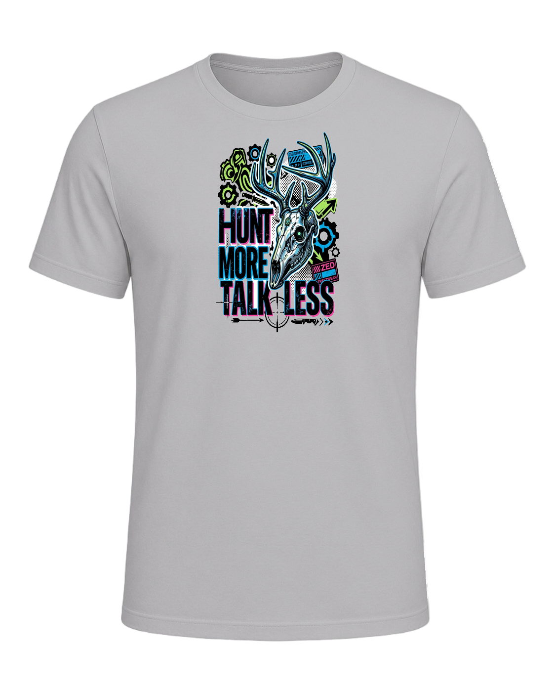 HUNT MORE TALK LESS — Athletic Heather