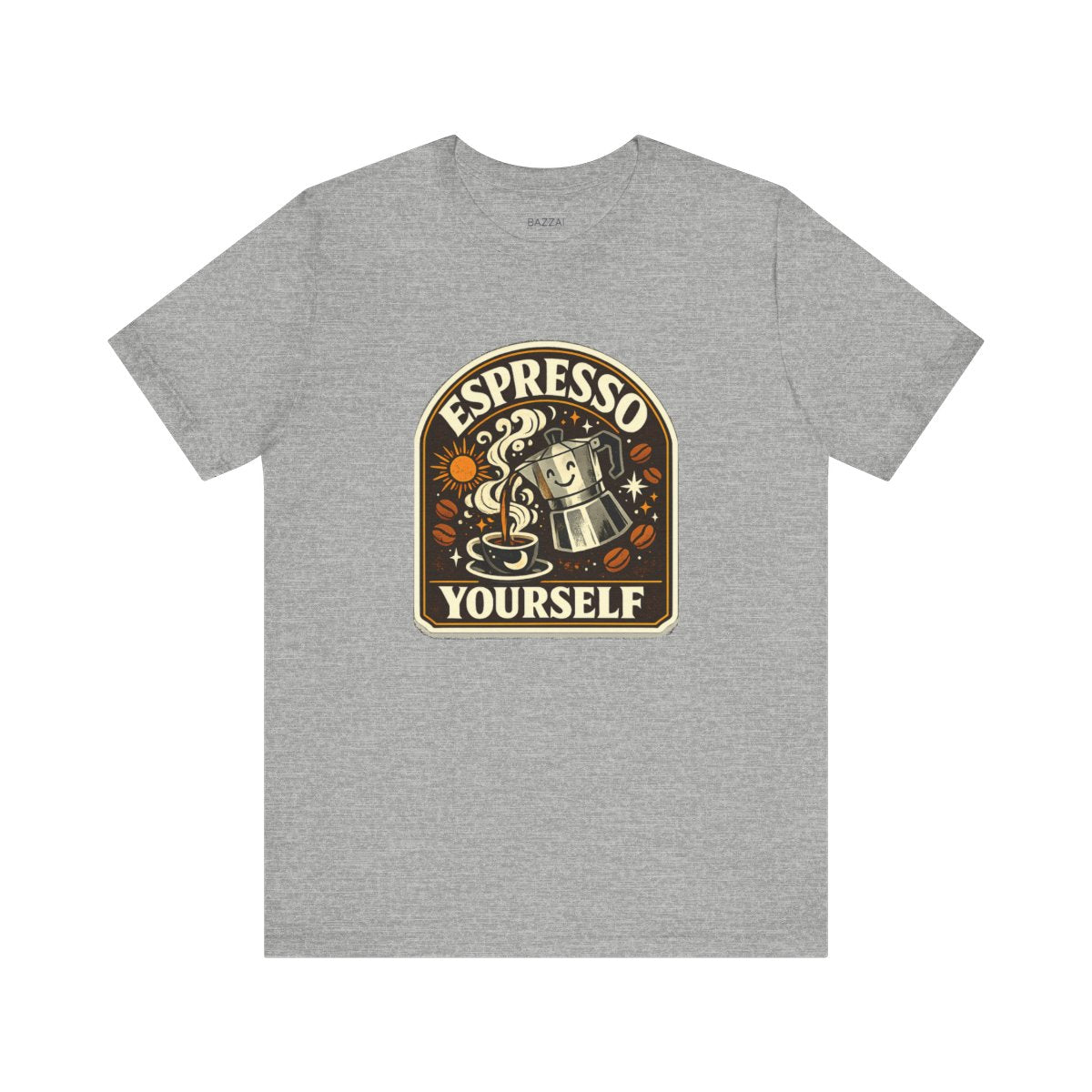 Funny Coffee T-Shirt — Espresso Yourself — coffees t-shirt design by Sol