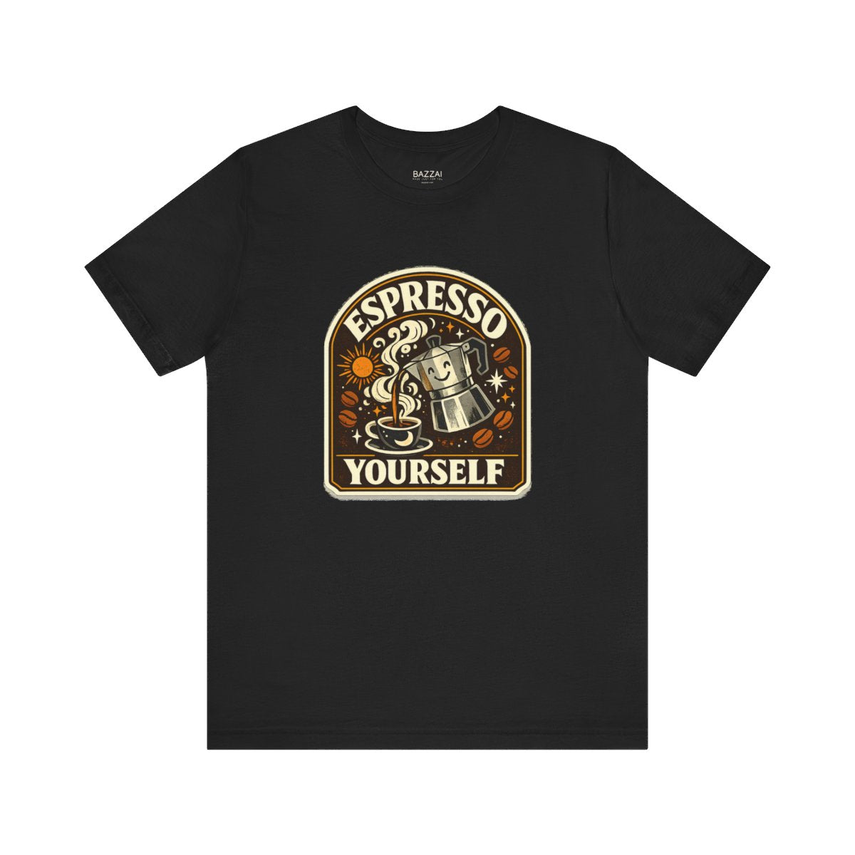 Funny Coffee T-Shirt — Espresso Yourself — coffees t-shirt design by Sol