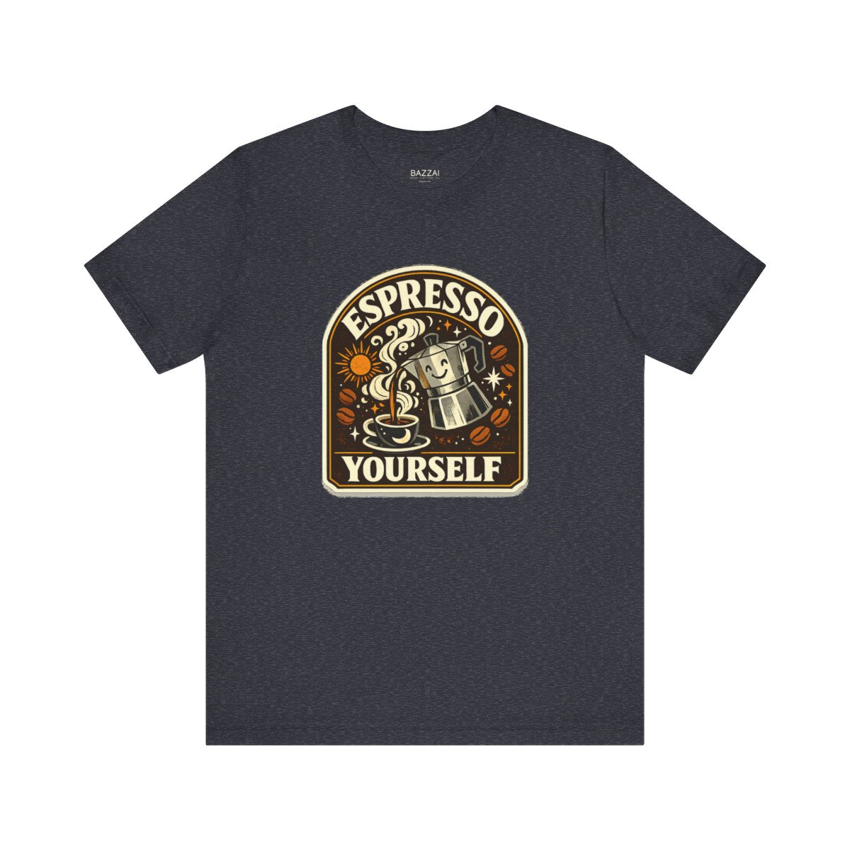 Funny Coffee T-Shirt — Espresso Yourself — coffees t-shirt design by Sol