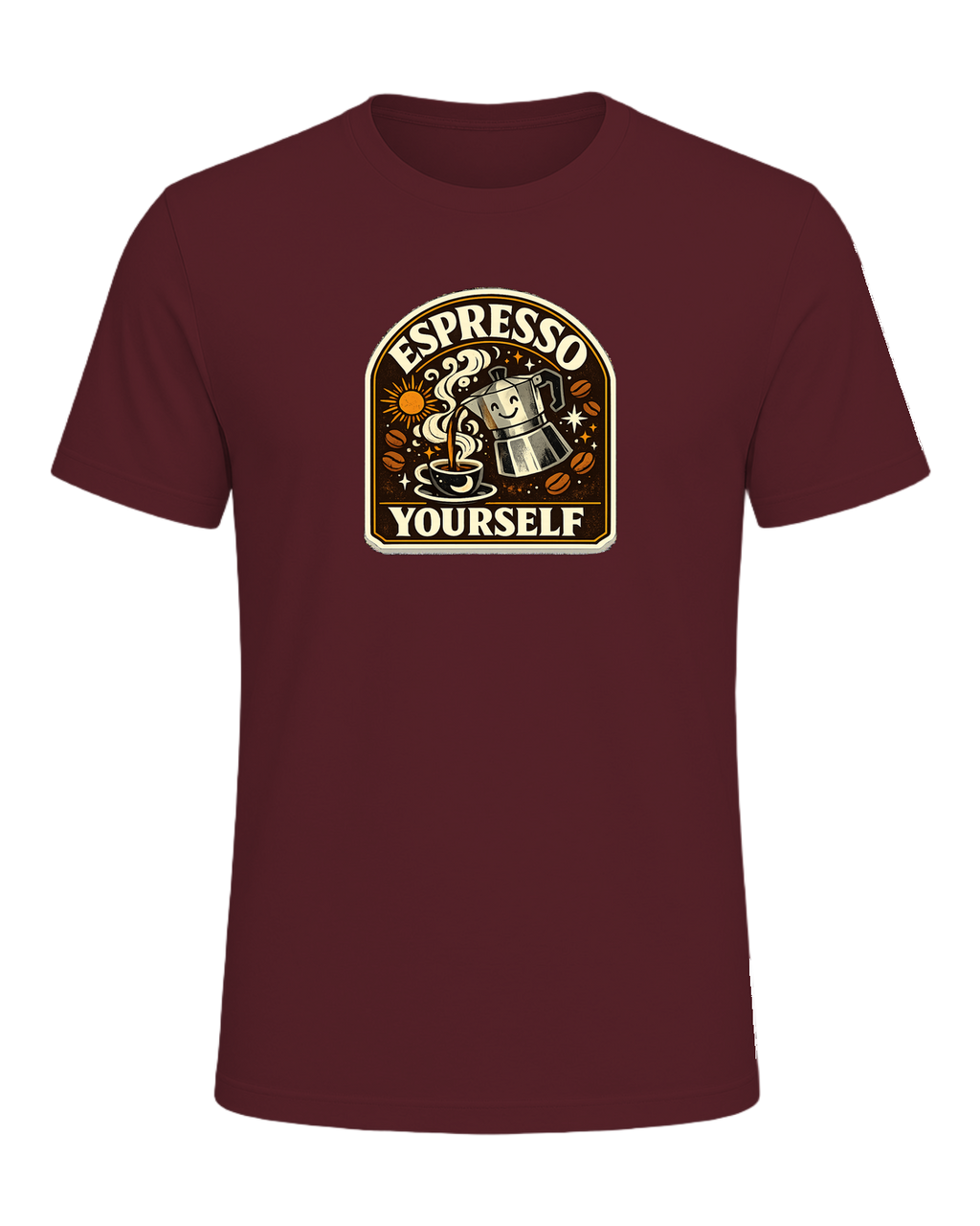 Espresso Yourself Tee — Maroon