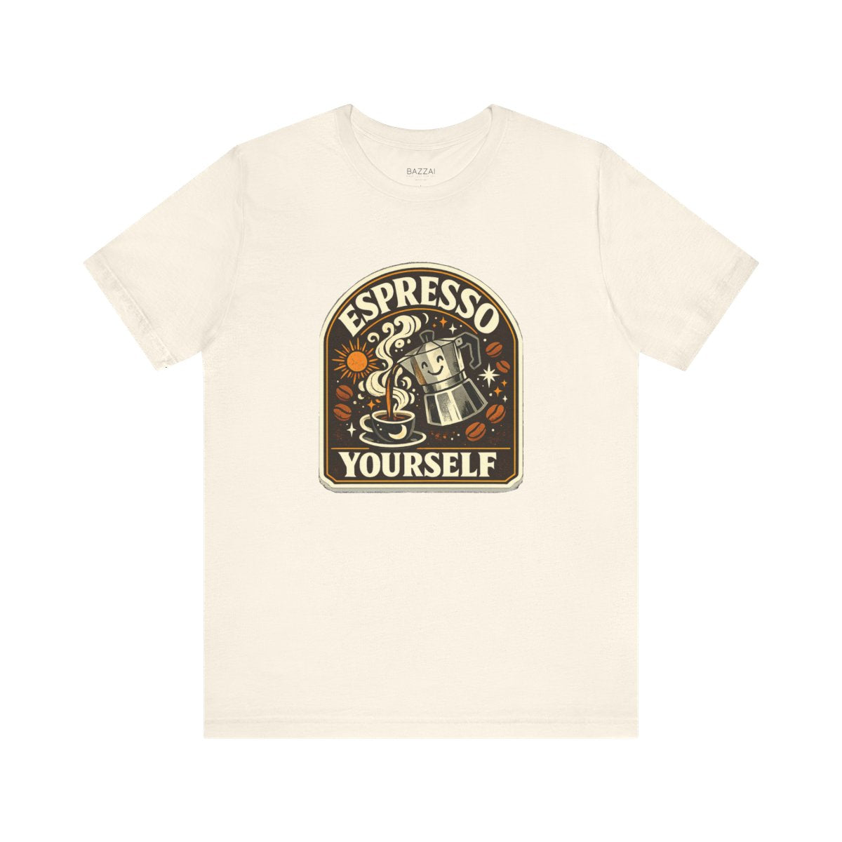 Funny Coffee T-Shirt — Espresso Yourself — coffees t-shirt design by Sol