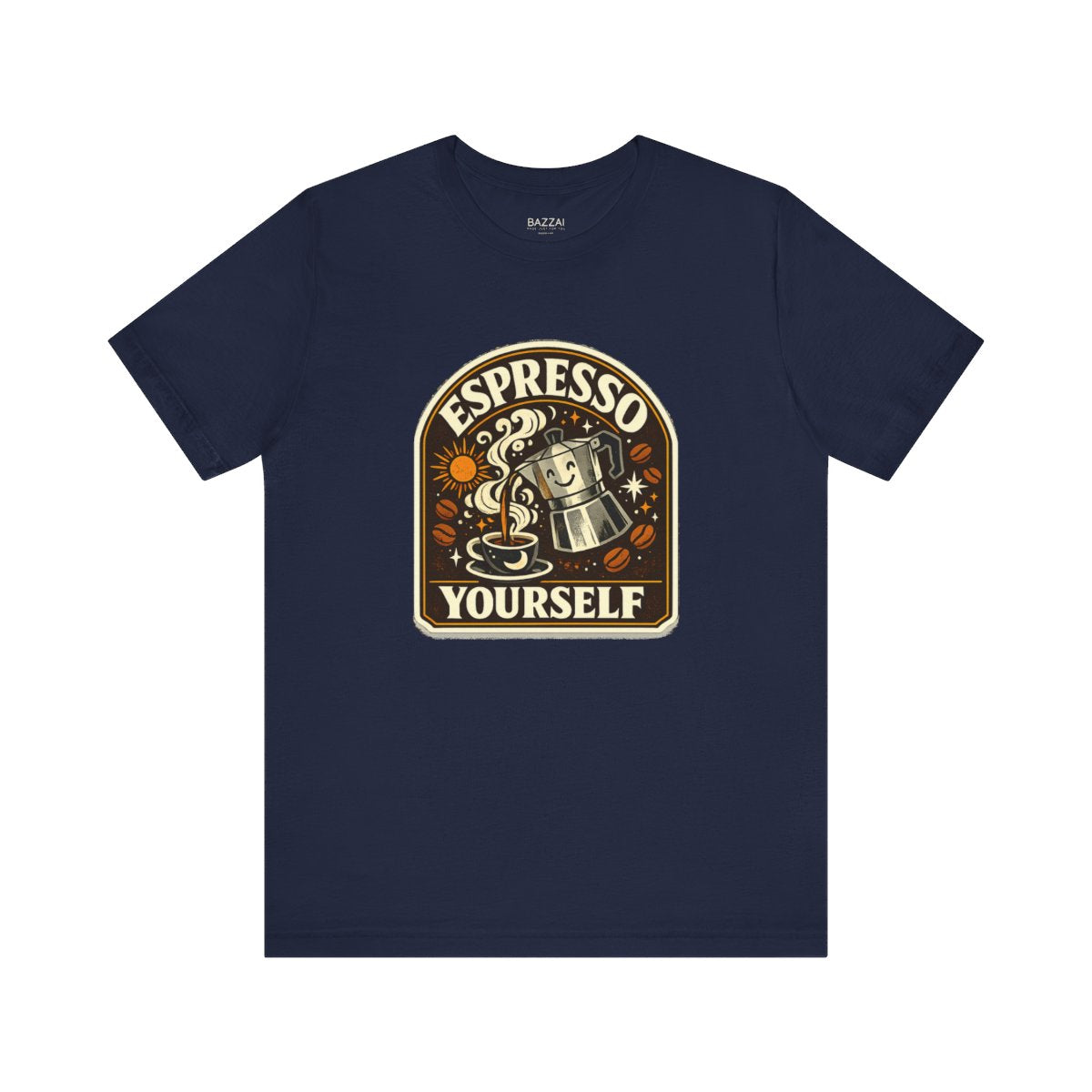 Funny Coffee T-Shirt — Espresso Yourself — coffees t-shirt design by Sol