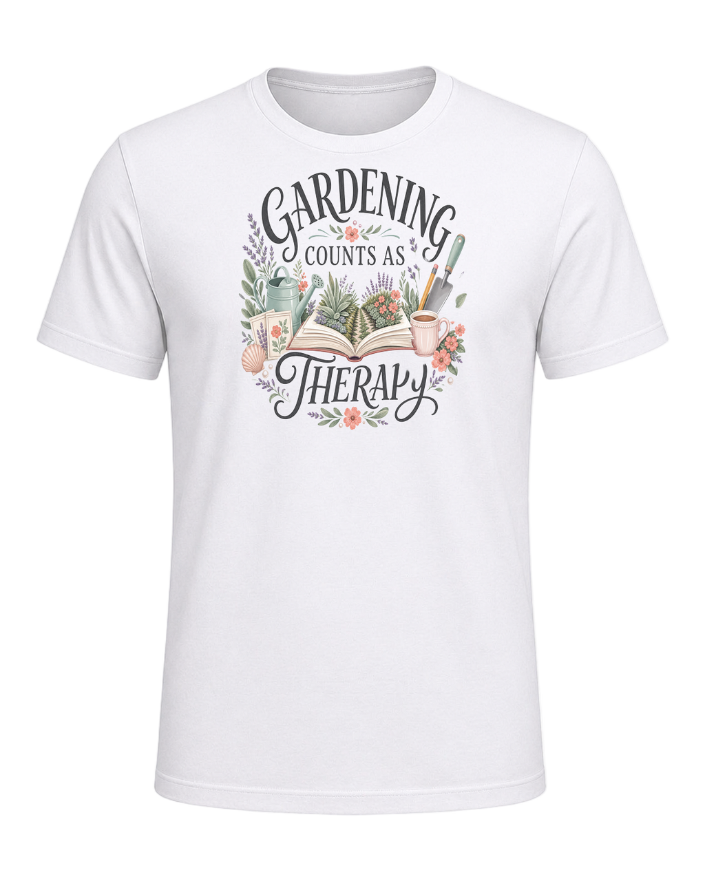 GARDENING COUNTS AS THERAPY — White