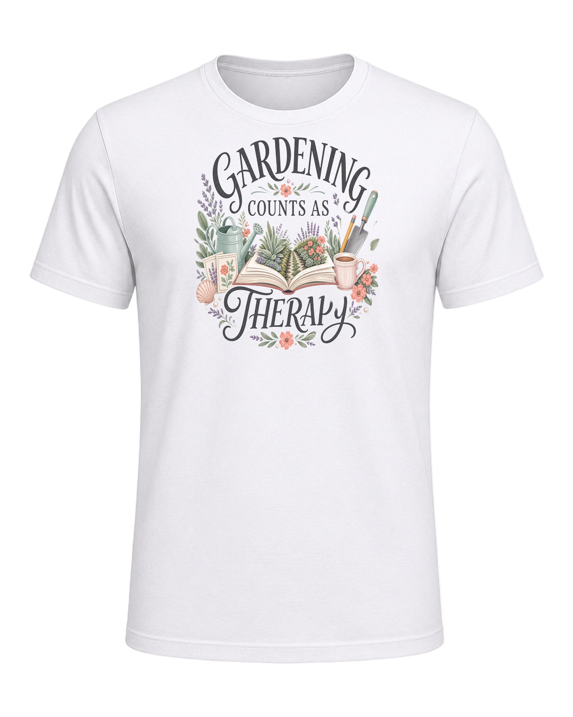 GARDENING COUNTS AS THERAPY — White