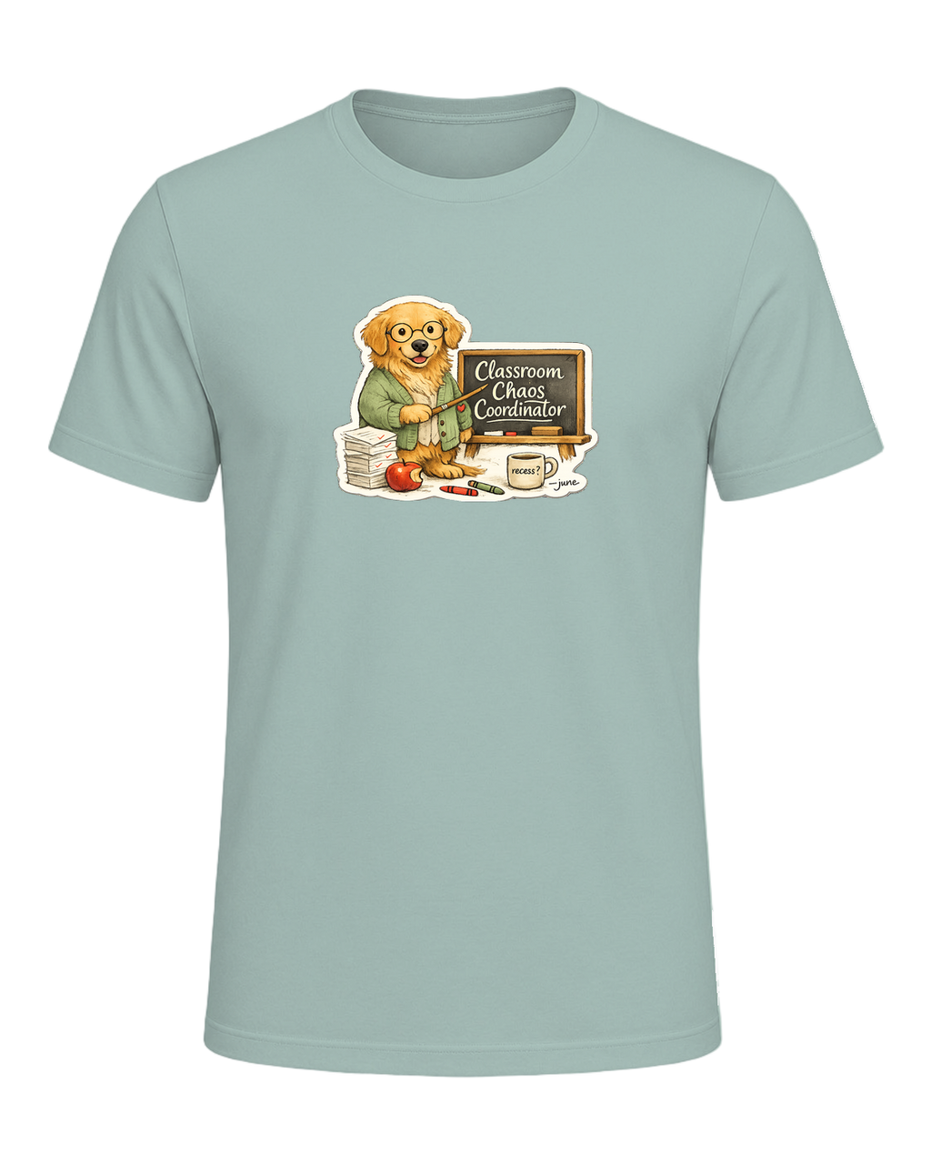 Classroom Chaos Coordinator Tee — Dusty Blue