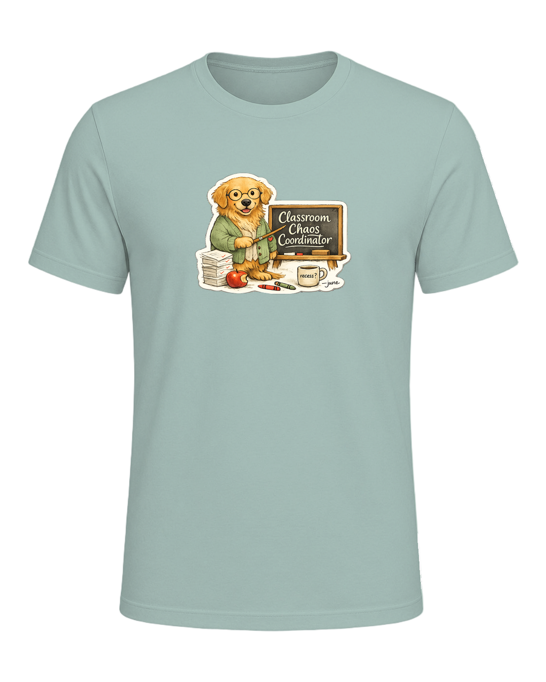 Classroom Chaos Coordinator Tee — Dusty Blue