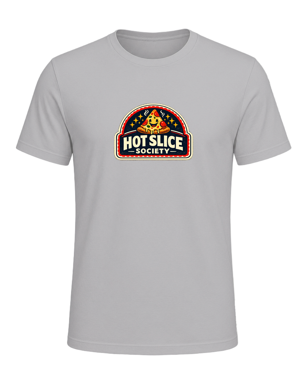 A bold retro pizza-club tee for anyone proudly living the hot slice lifestyle. — Athletic Heather