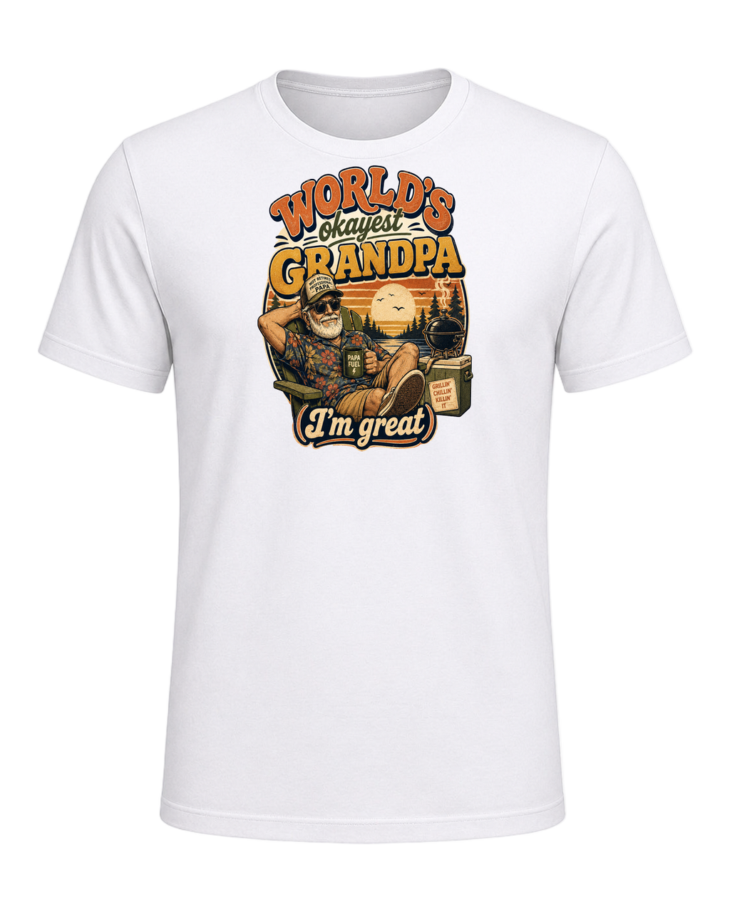 World's okayest grandpa (I'm great) — White